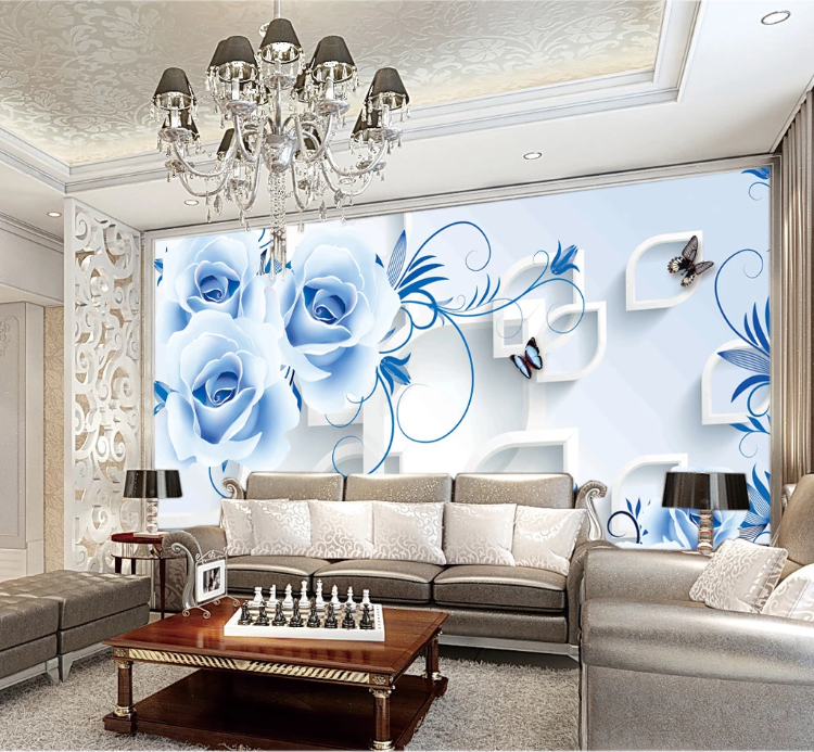 3D Blue Rose WC146 Wall Murals