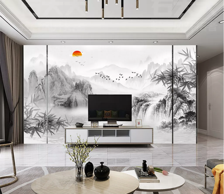 3D Mountain Bamboo WC2449 Wall Murals