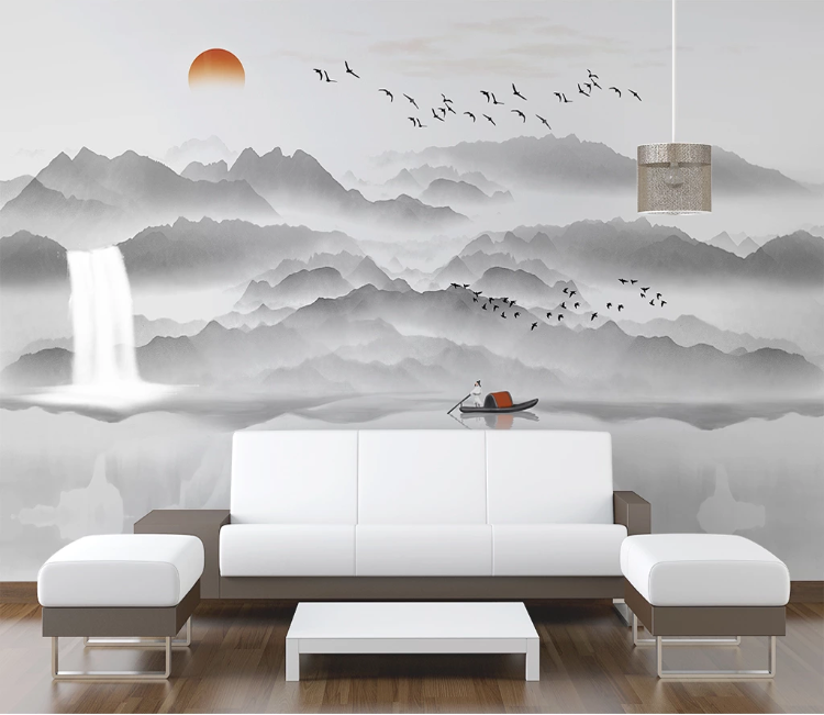 3D White Waterfall WC2215 Wall Murals