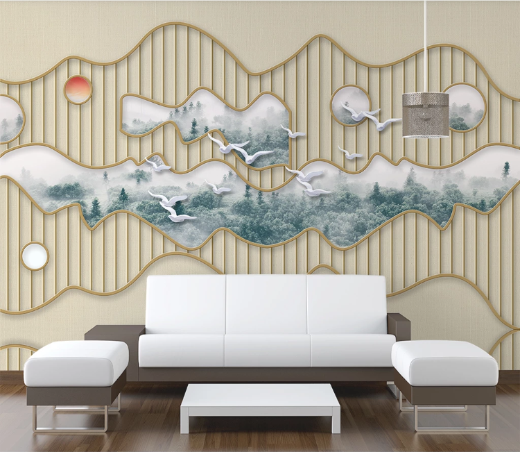 3D Pigeon Forest WC2134 Wall Murals