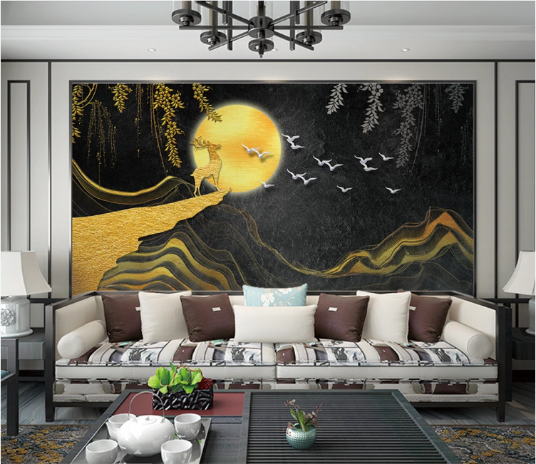 3D Moon Fawn WC2016 Wall Murals