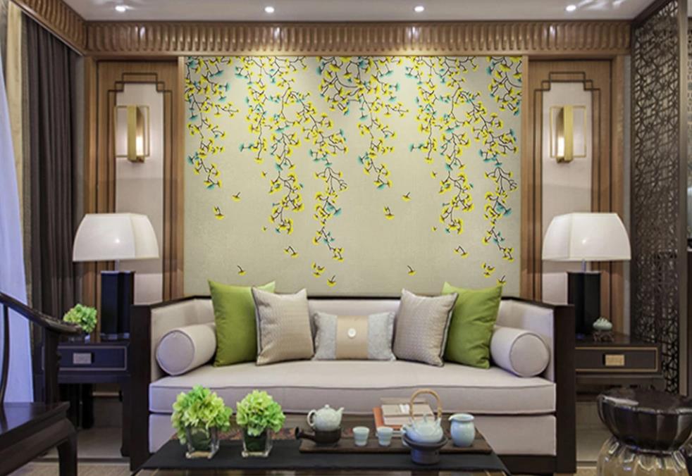 3D Green Landscape And Yellow Flowers 1163 Wall Murals