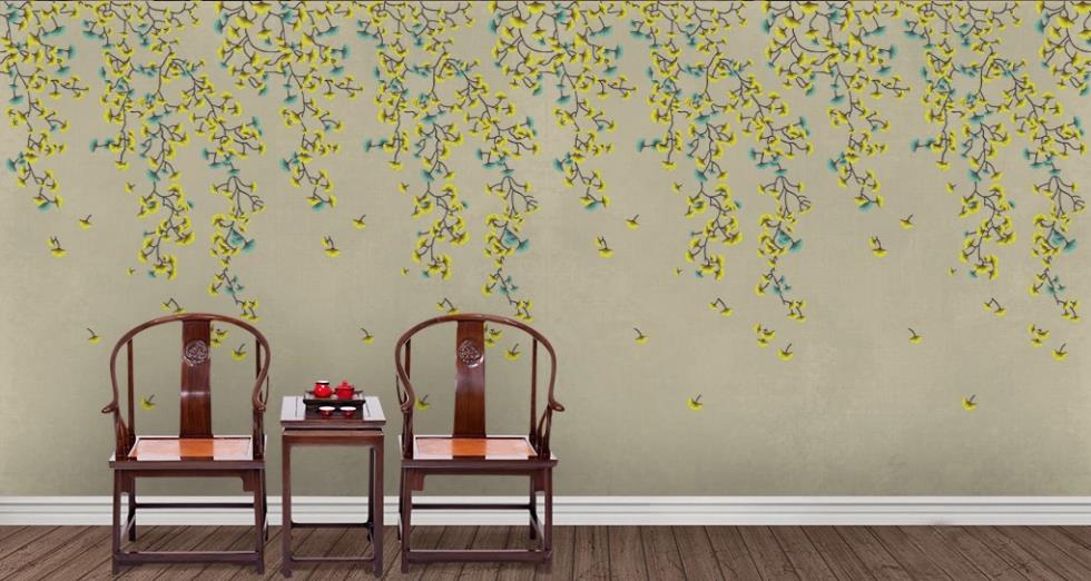 3D Green Landscape And Yellow Flowers 1163 Wall Murals