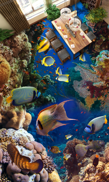 3D Sea Bottom Floor Mural Wallpaper AJ Wallpaper 2 