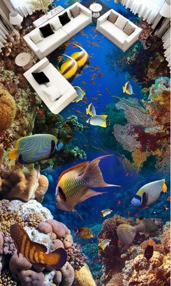 3D Sea Bottom Floor Mural Wallpaper AJ Wallpaper 2 