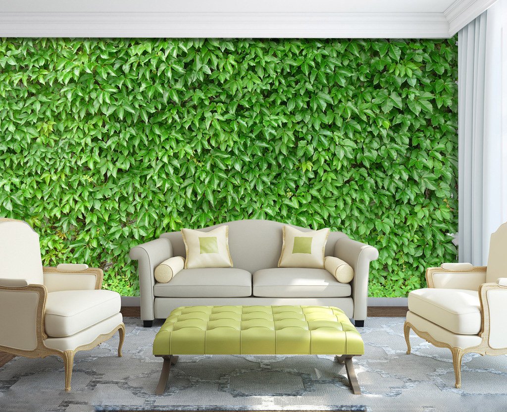 3D Green Plants Wall 794 Wallpaper AJ Wallpaper 