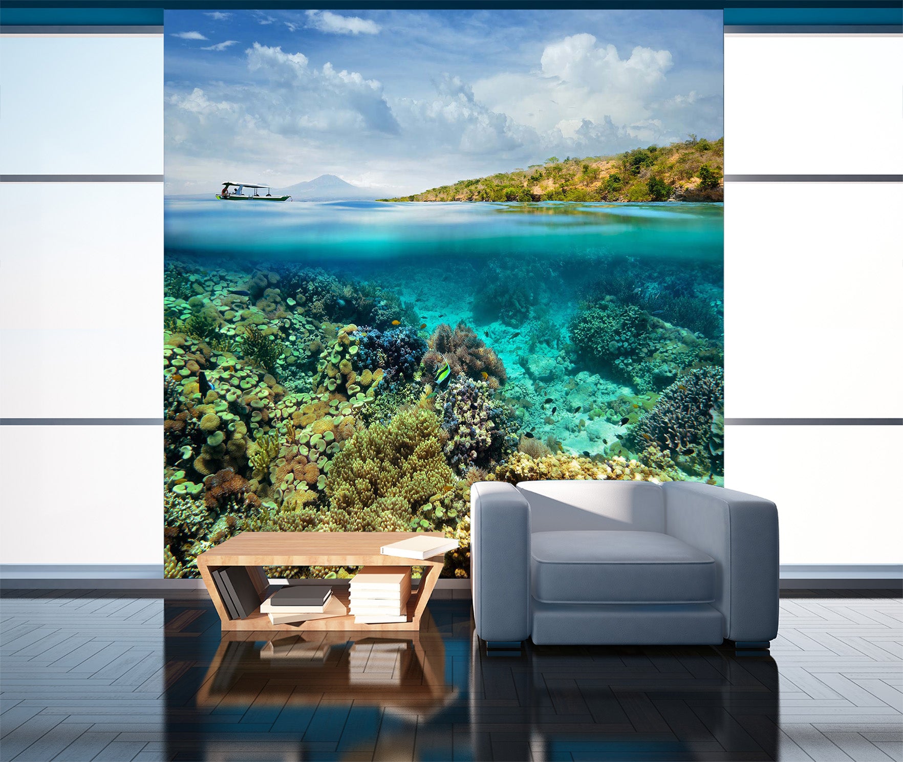 3D Blue Sea Water 1016 Wall Murals