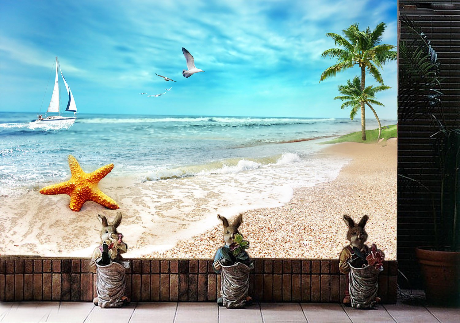 Beach Creatures Wallpaper AJ Wallpaper 