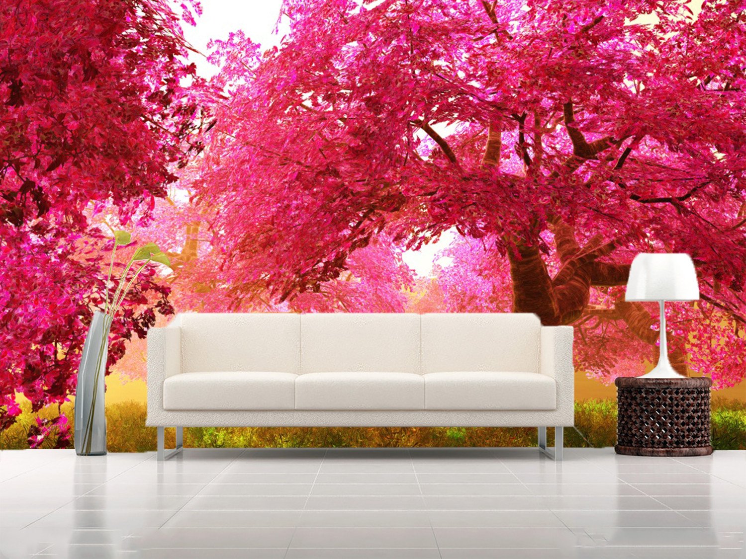 3D Pink Cherry Tree 728 Wallpaper AJ Wallpaper 