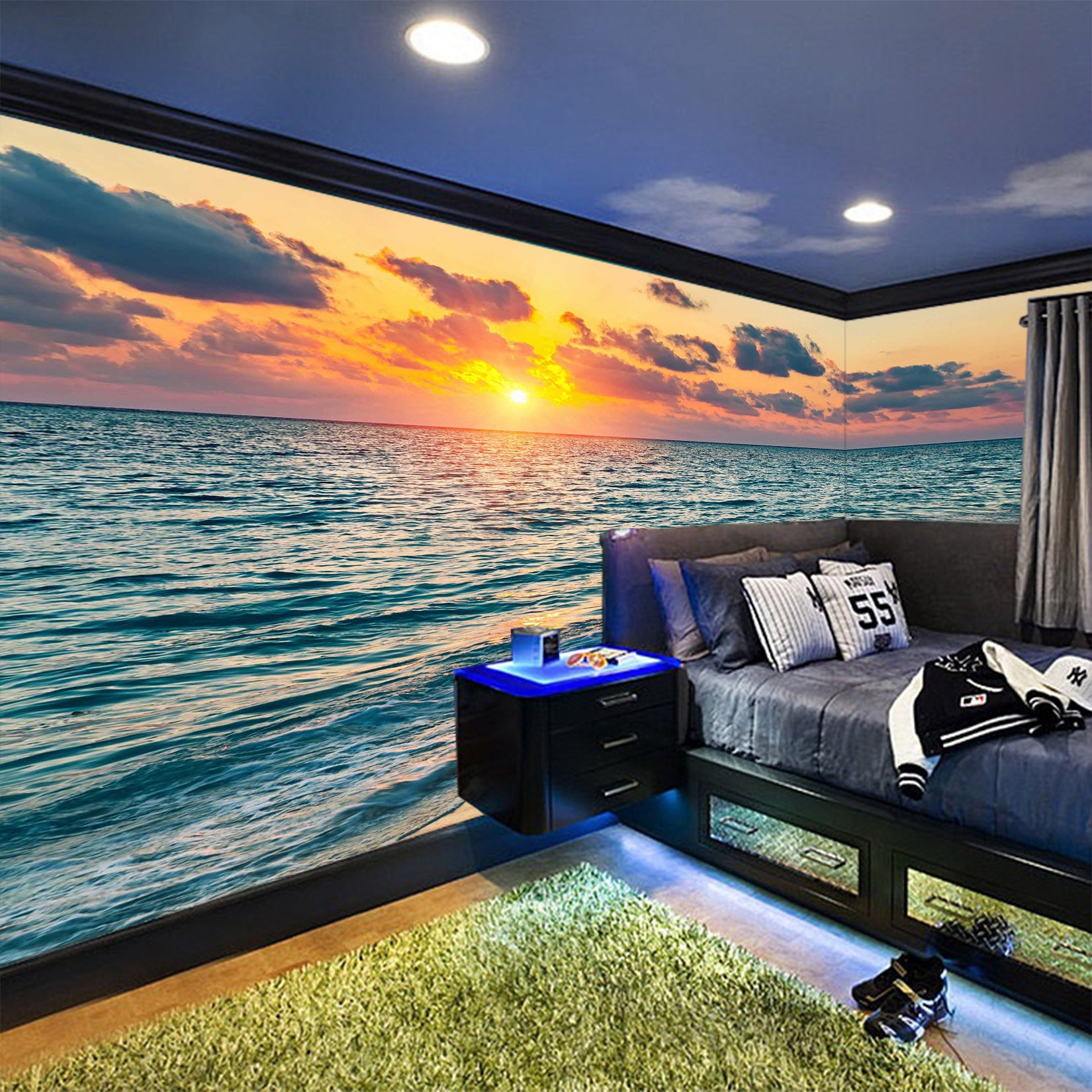 3D Sea Beach 1020 Wall Murals