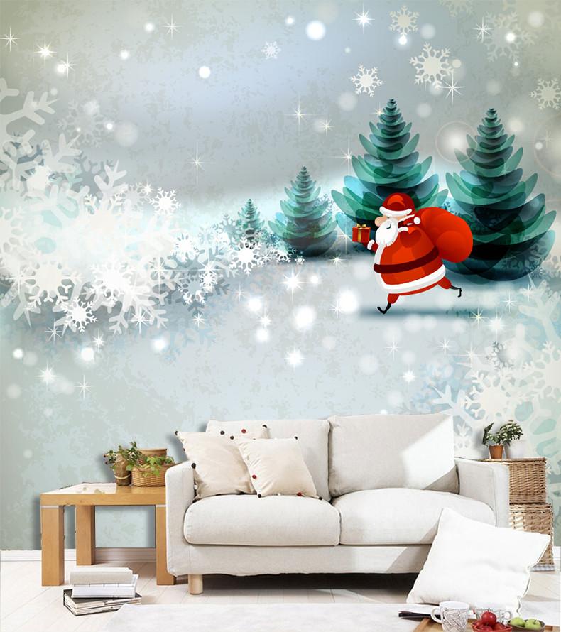 3D Father Christmas Send Gifts In Winter 2 Wallpaper AJ Wallpaper 