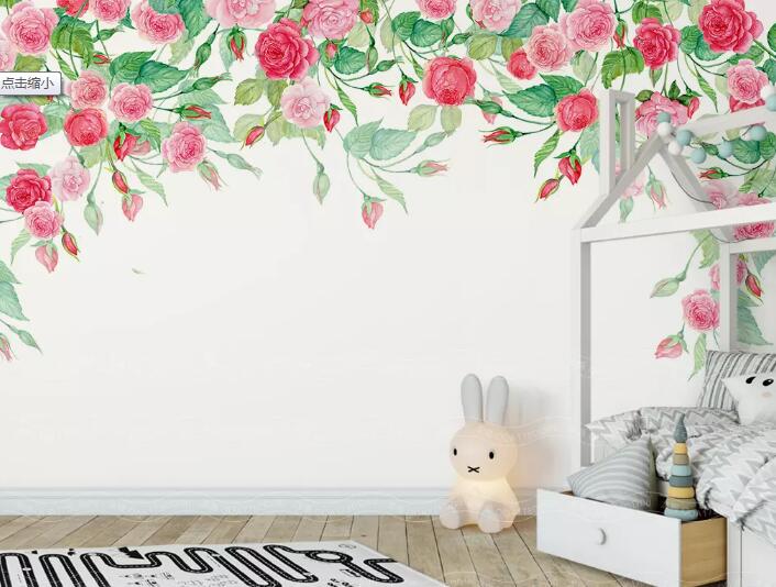 3D Rose Leaves WG735 Wall Murals