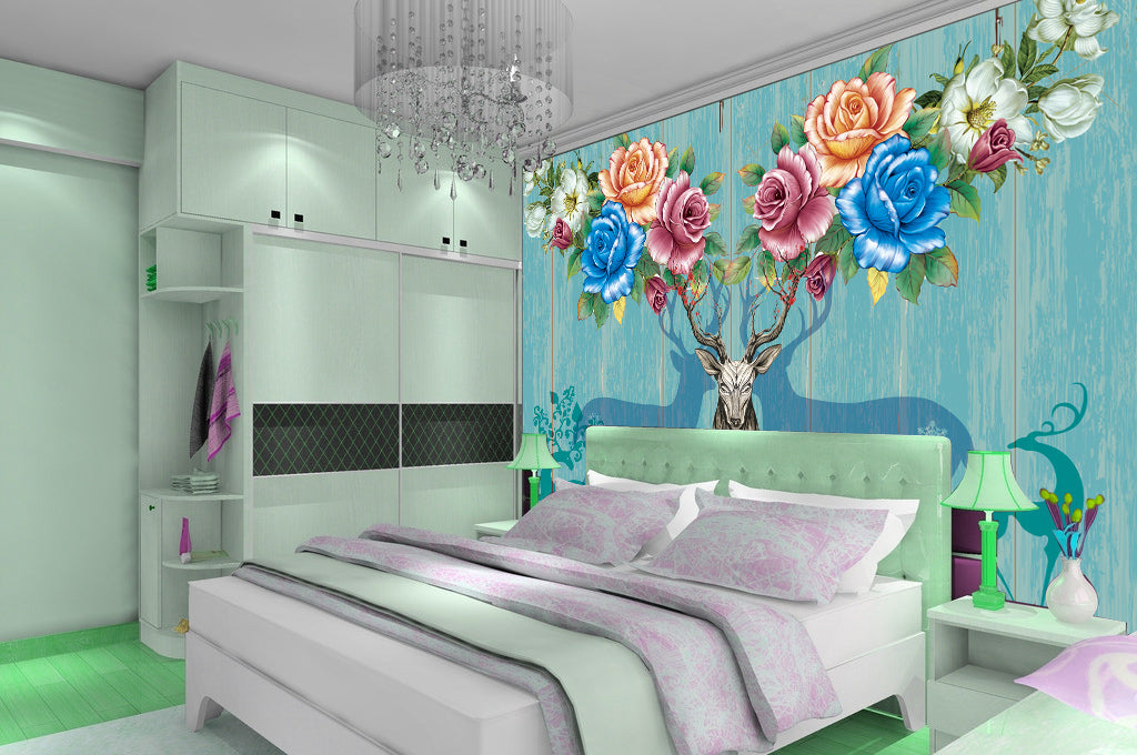 3D Colored Flower WG230 Wall Murals