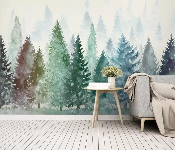 3D Painted Woods WG923 Wall Murals