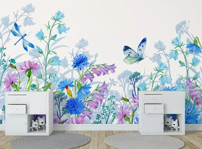 3D Colored Flowers WG01 Wall Murals Wallpaper AJ Wallpaper 2 