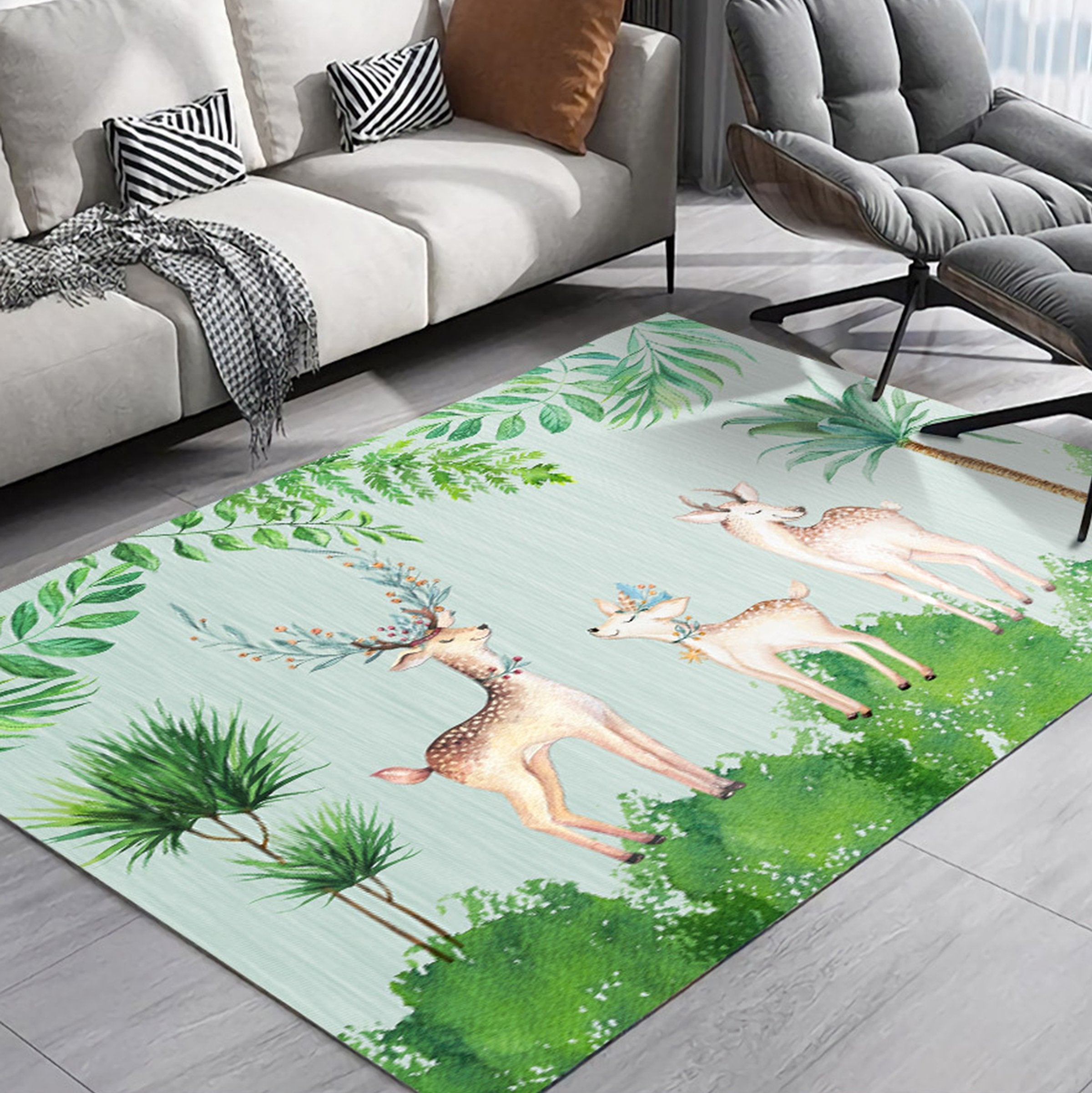 3D Animal Forest WG306 Non Slip Rug Mat Mat AJ Creativity Home 