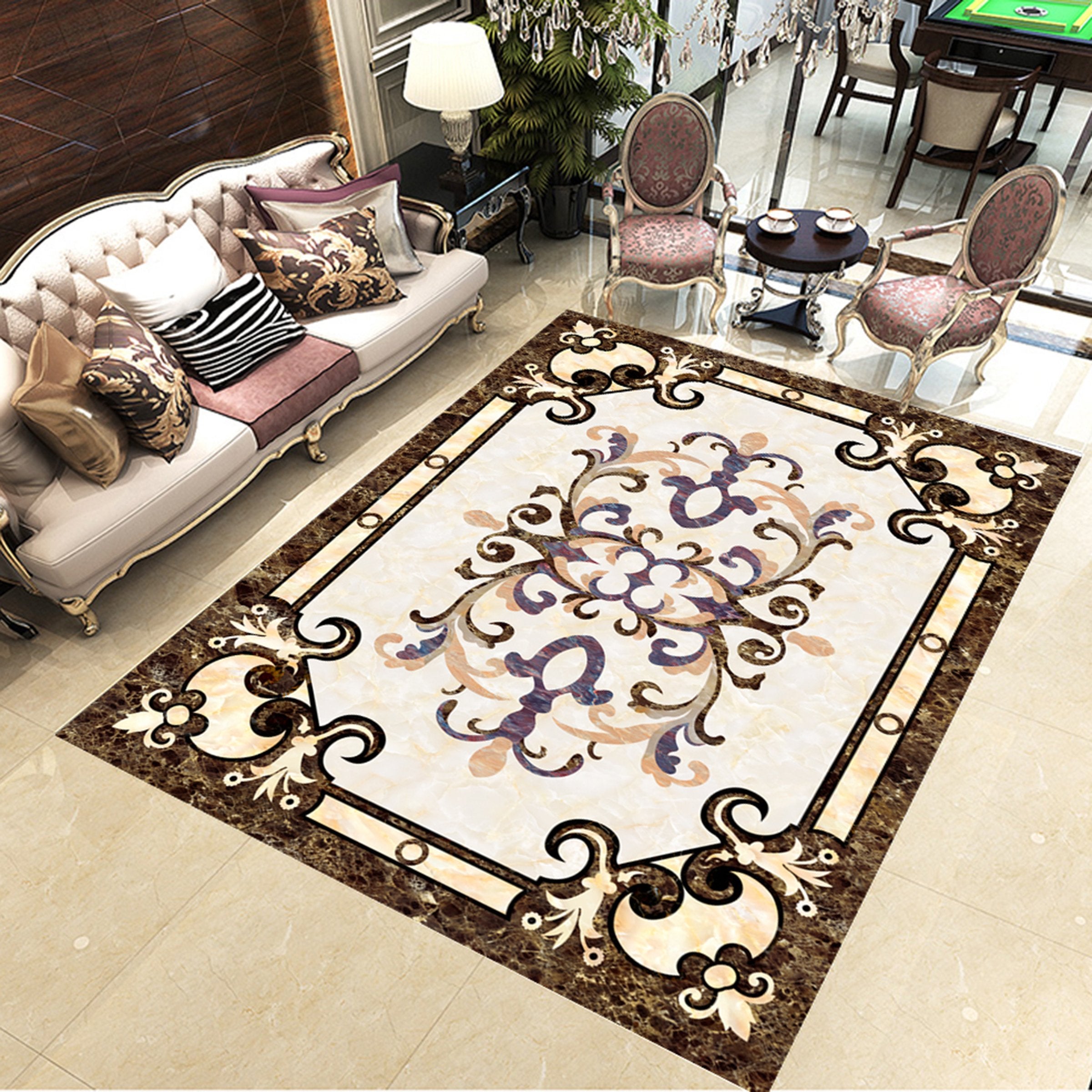 3D Rich Marble Pattern WG552 Floor Mural Wallpaper AJ Wallpaper 2 