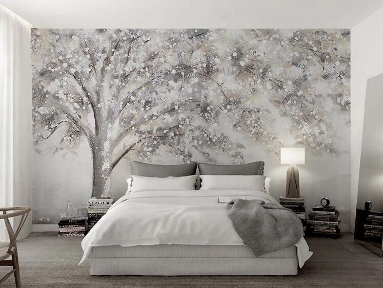 3D Gray Lush Tree WG691 Wall Murals