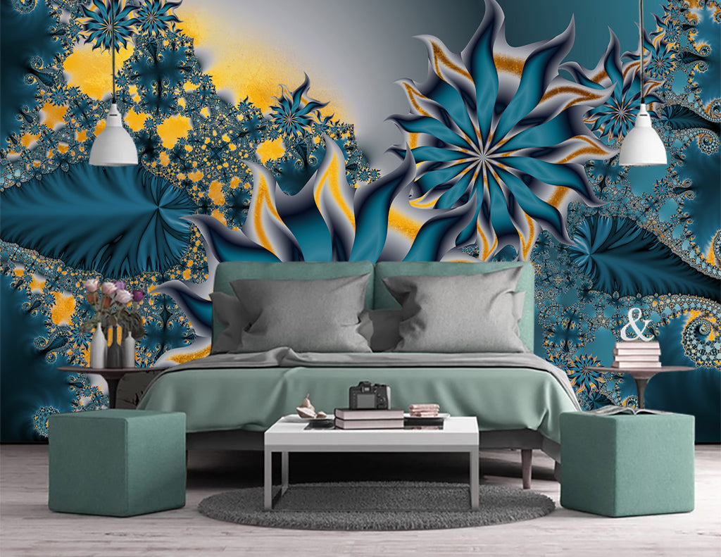 3D Flower Pattern WG163 Wall Murals