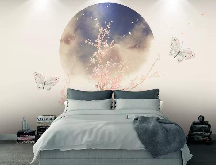 3D Butterfly Flower WG20 Wall Murals Wallpaper AJ Wallpaper 2 