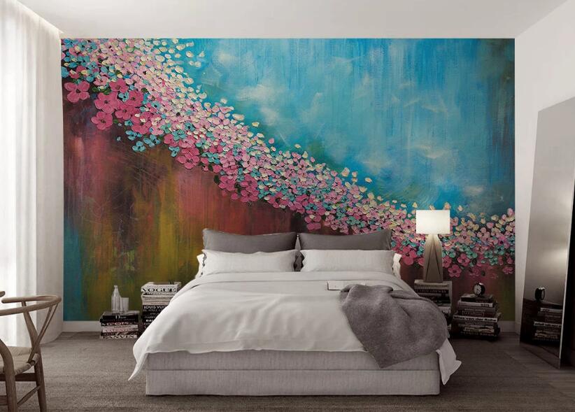 3D Colored Petals WG56 Wall Murals Wallpaper AJ Wallpaper 2 