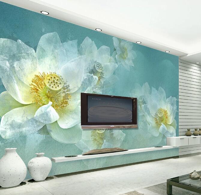 3D Lotus WG52 Wall Murals Wallpaper AJ Wallpaper 2 