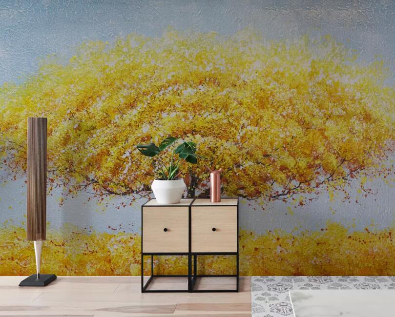 3D Yellow Lush Tree WG1024 Wall Murals