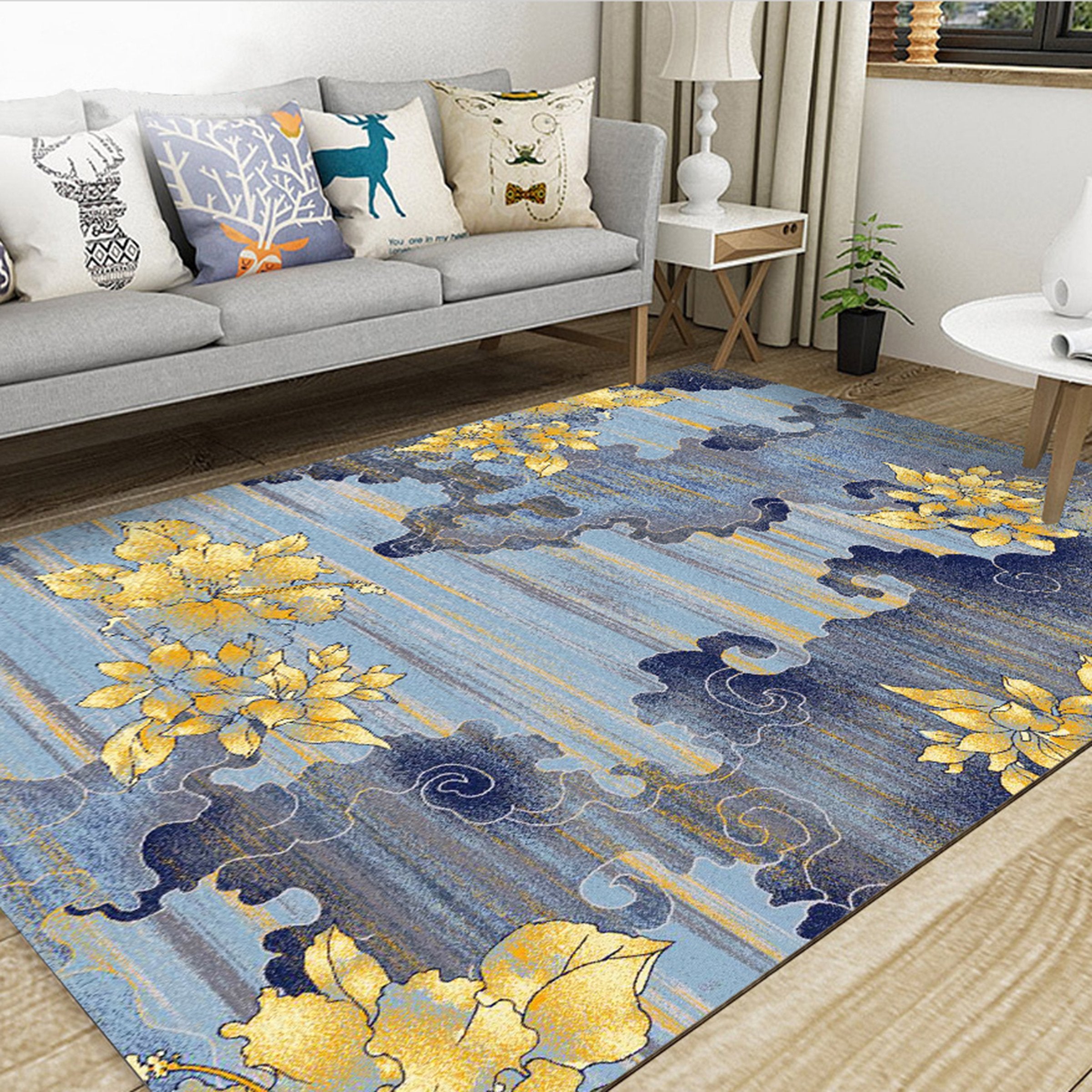 3D Colored Leaves WG231 Non Slip Rug Mat Mat AJ Creativity Home 