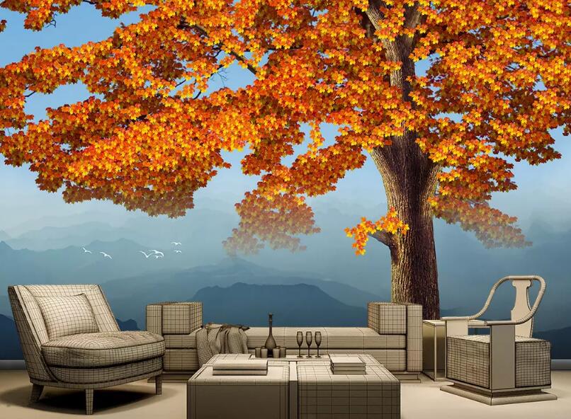 3D Lush Maple WG799 Wall Murals