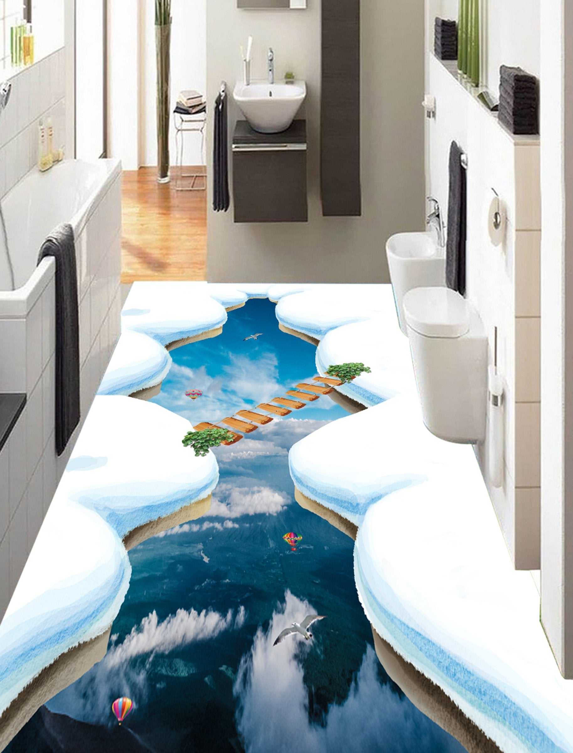 3D Glacier Sea Water WG073 Floor Mural Wallpaper AJ Wallpaper 2 