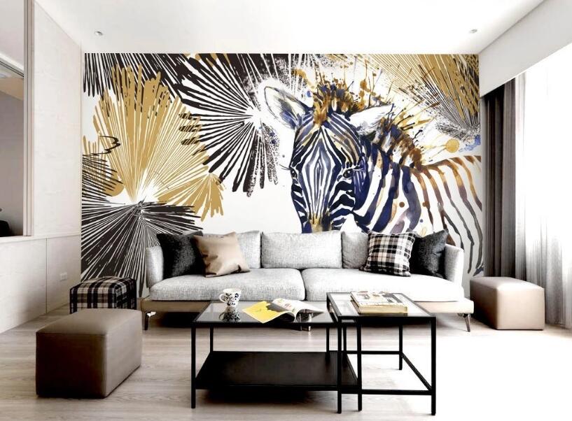 3D Graffiti Zebra WG23 Wall Murals Wallpaper AJ Wallpaper 2 