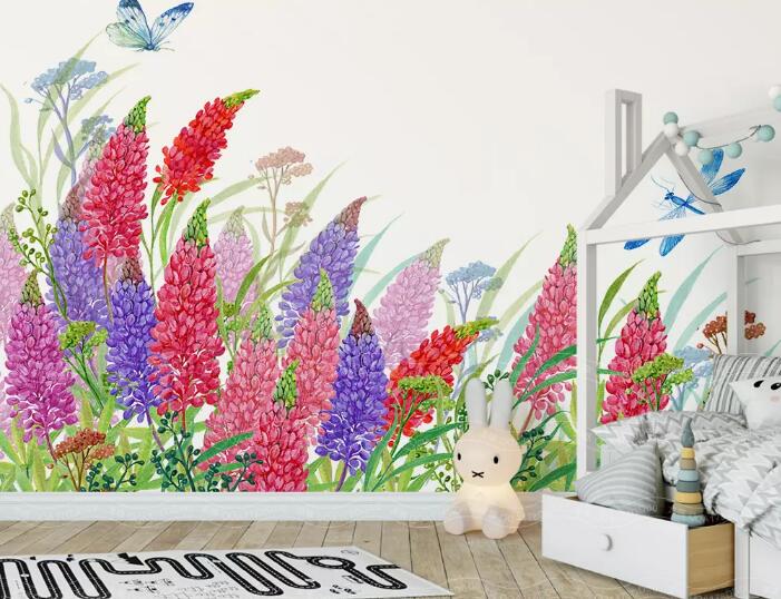 3D Butterfly Violet WG736 Wall Murals