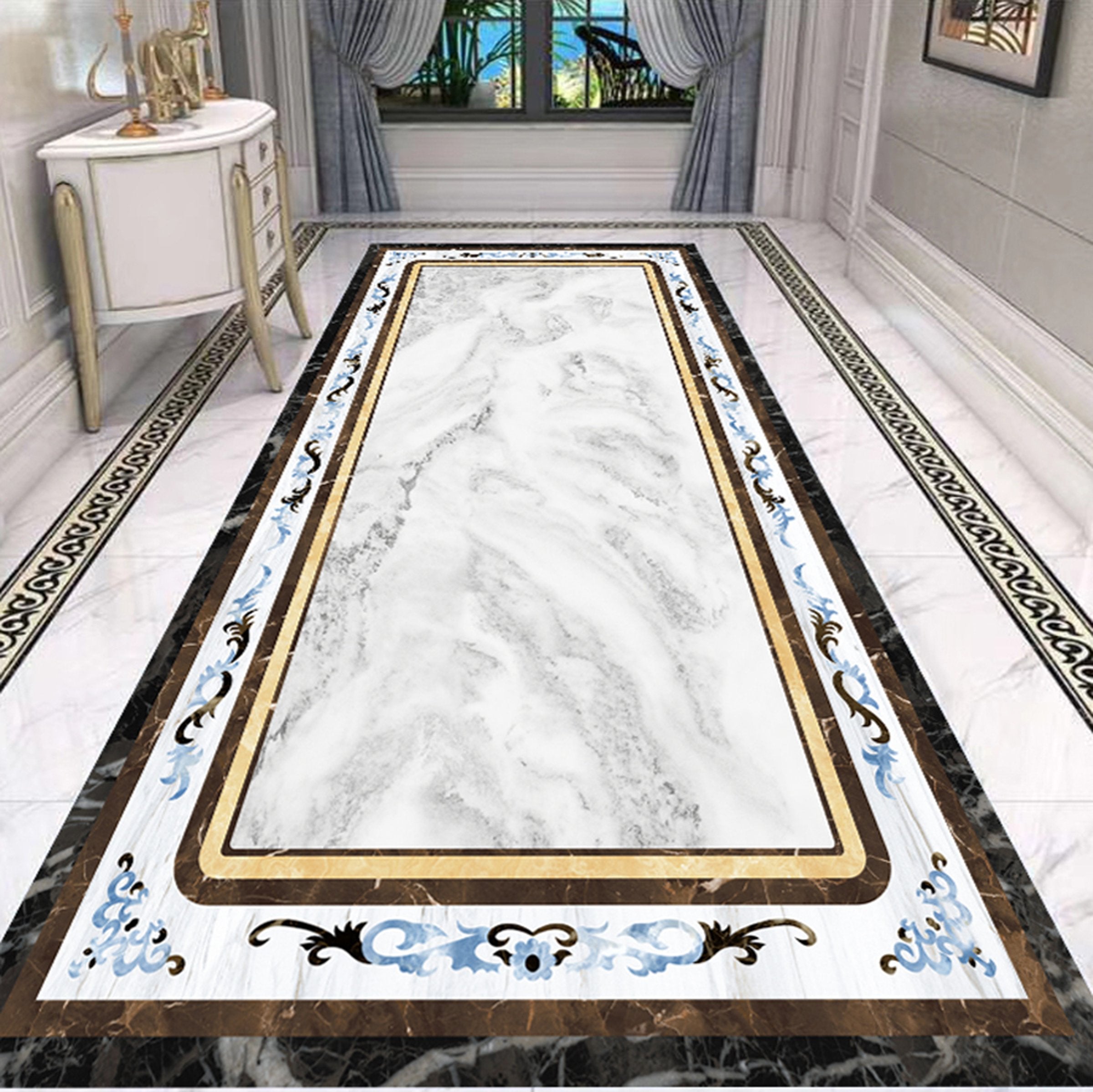 3D Rectangular Marble WG741 Floor Mural Wallpaper AJ Wallpaper 2 