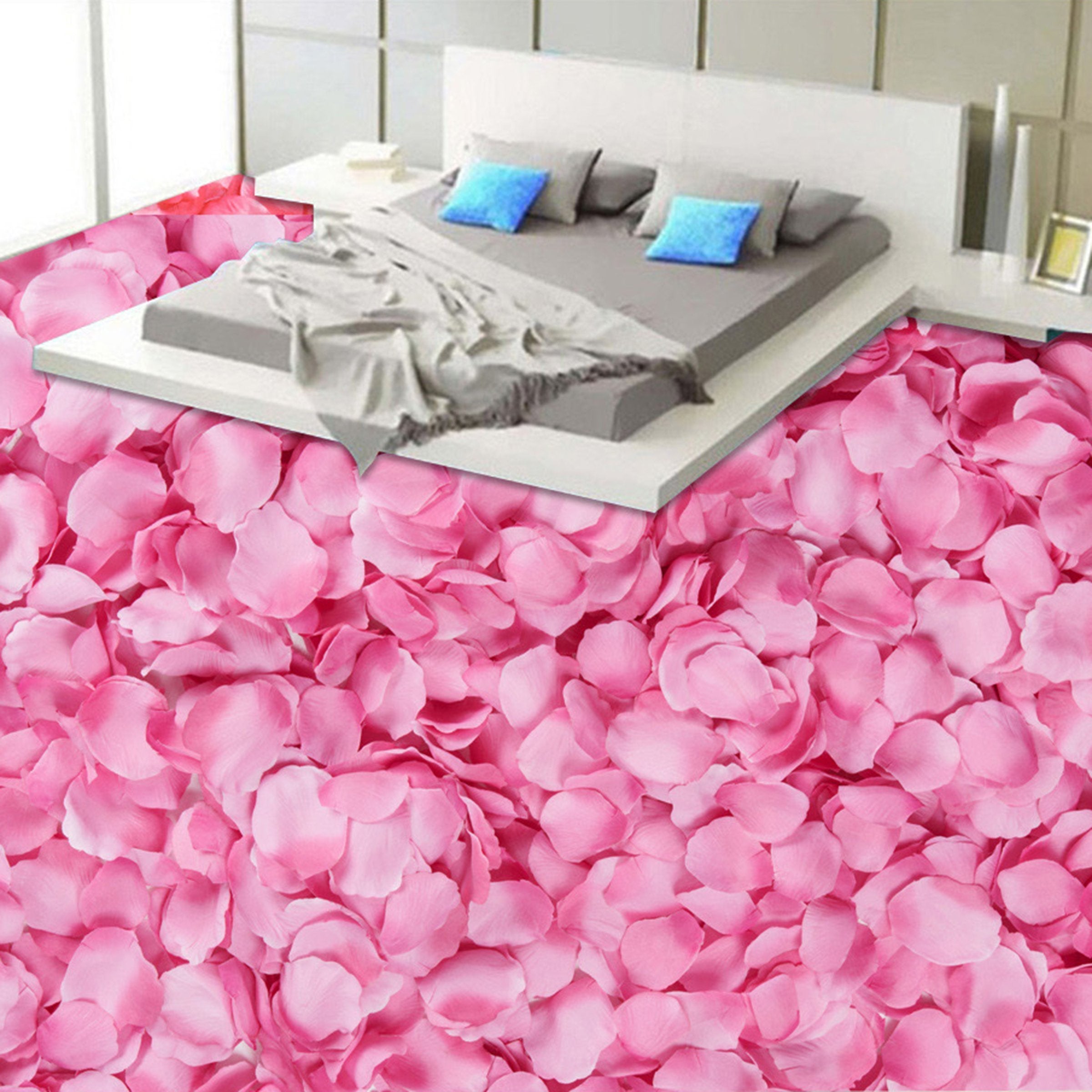 3D Pink Petals WG058 Floor Mural Wallpaper AJ Wallpaper 2 