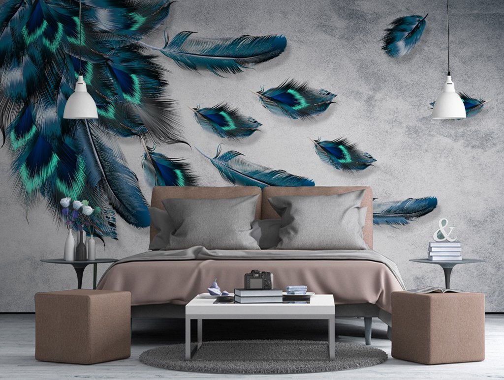 3D Feather 91 Wall Murals Wallpaper AJ Wallpaper 2 