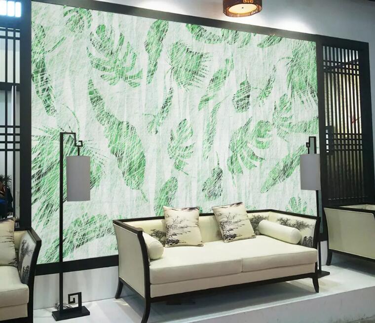 3D Leaf Painting WG1054 Wall Murals