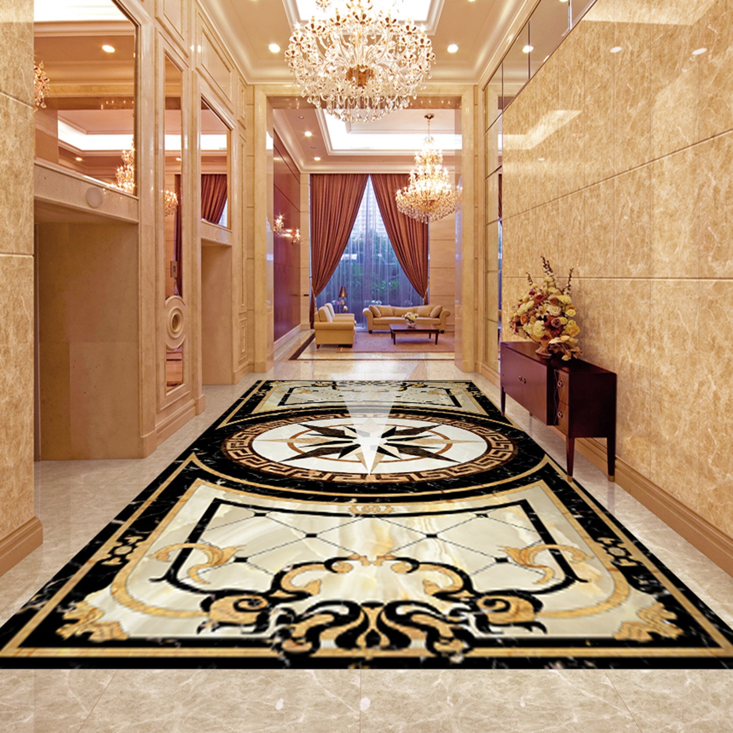 3D Marble Pattern WG696 Floor Mural Wallpaper AJ Wallpaper 2 