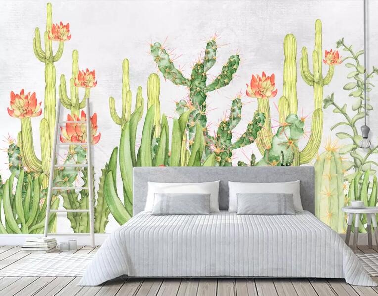 3D Plant Cactus WG1092 Wall Murals