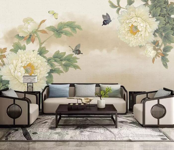 3D Flower Butterfly WG48 Wall Murals Wallpaper AJ Wallpaper 2 