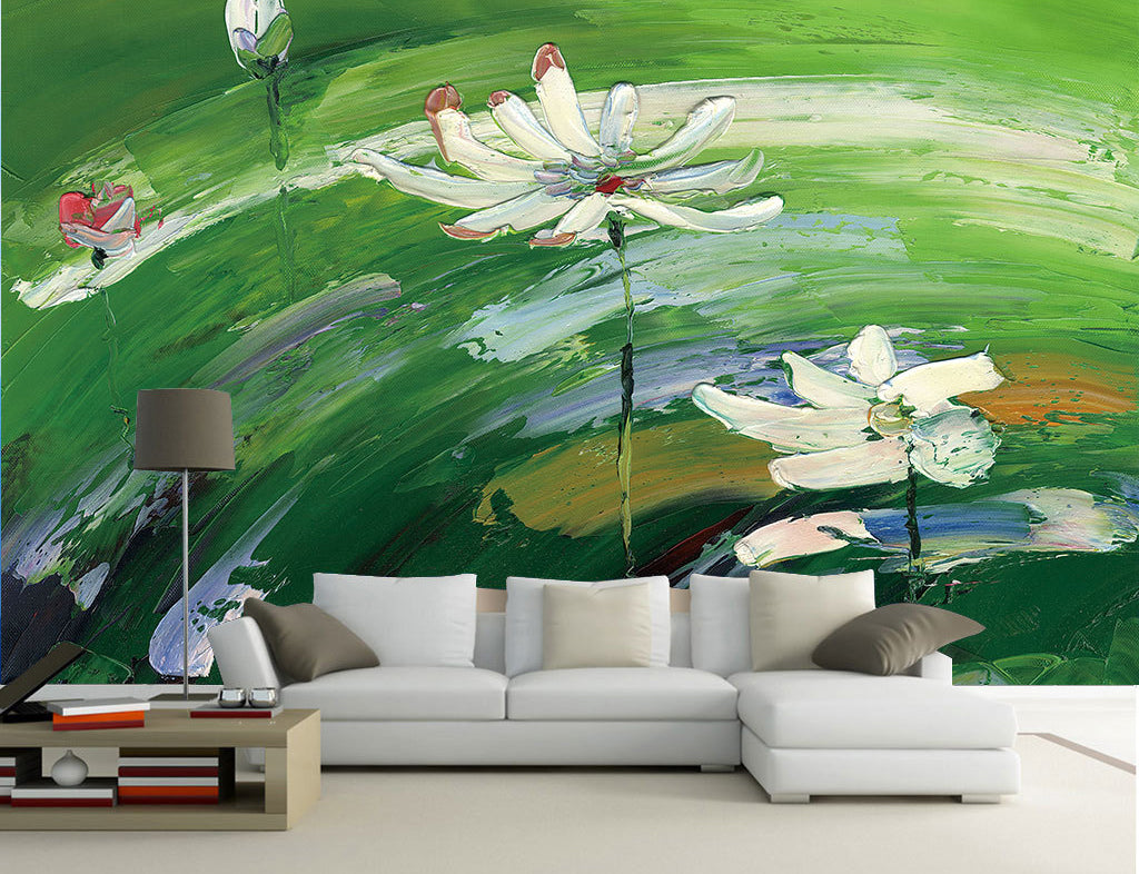 3D Painting Lotus WG234 Wall Murals