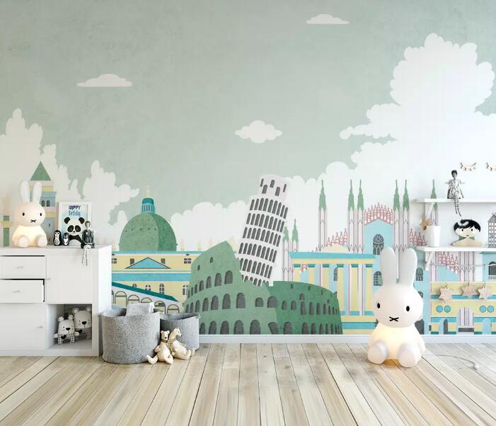 3D Colored Castle WG17 Wall Murals Wallpaper AJ Wallpaper 2 