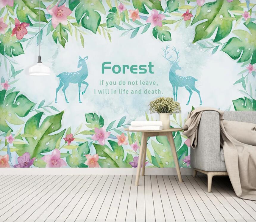 3D Sika Deer WC2158 Wall Murals