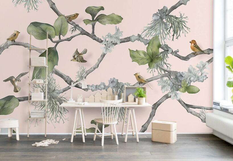 3D Green Leaf WG711 Wall Murals