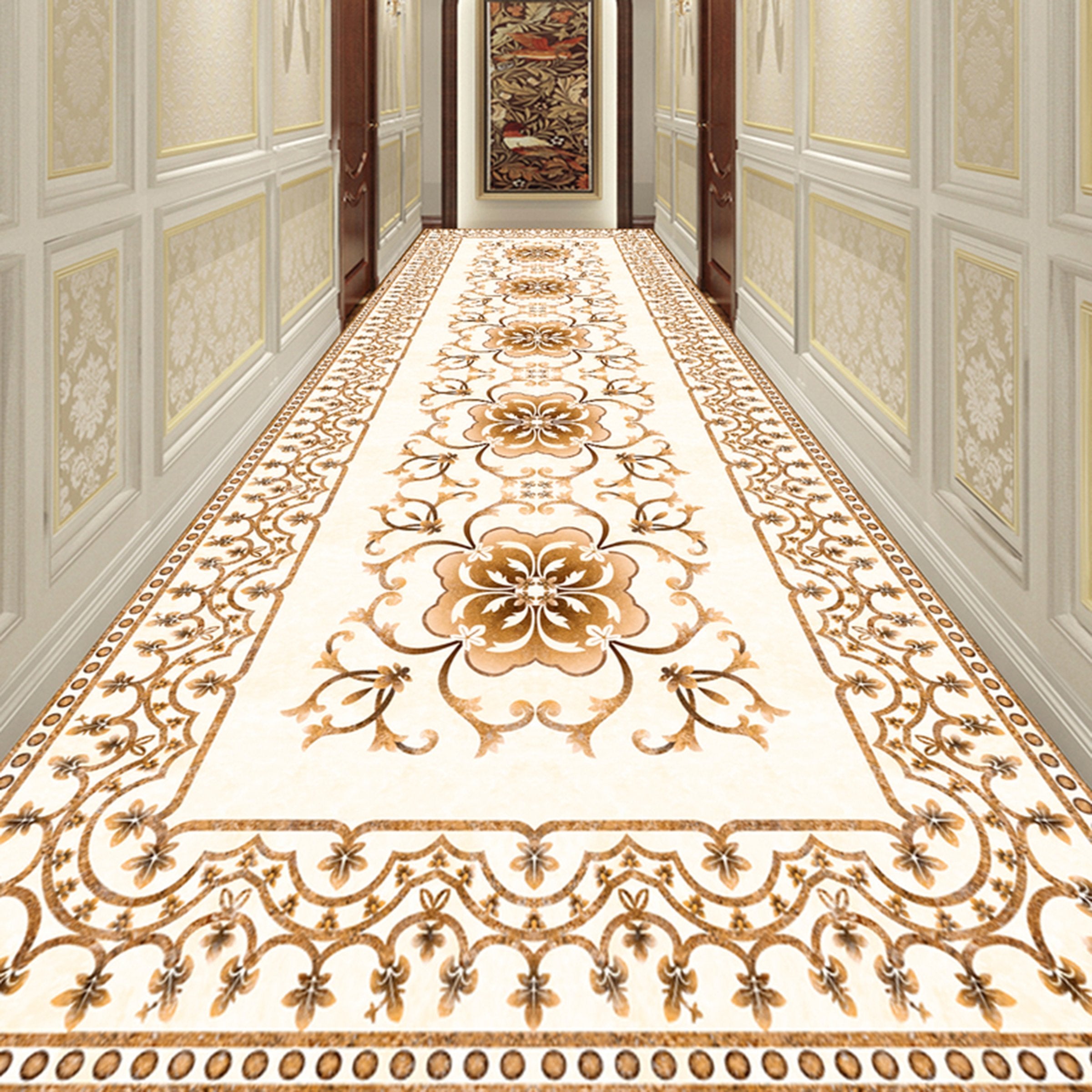 3D Marble Flower Pattern WG536 Floor Mural Wallpaper AJ Wallpaper 2 