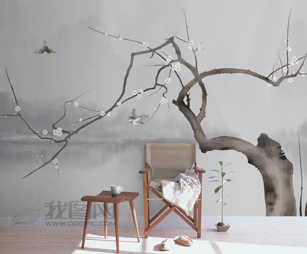 3D Plum Blossom 431 Wall Murals Wallpaper AJ Wallpaper 2 