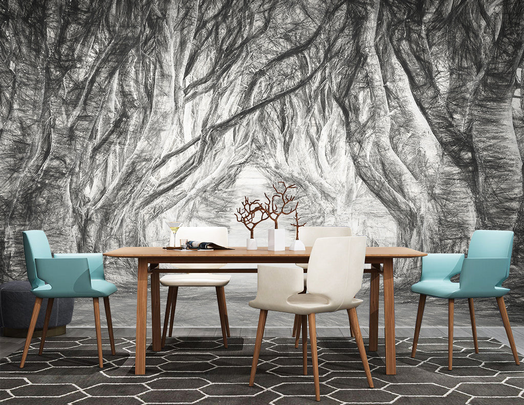 3D Sketch Forest WG049 Wall Murals