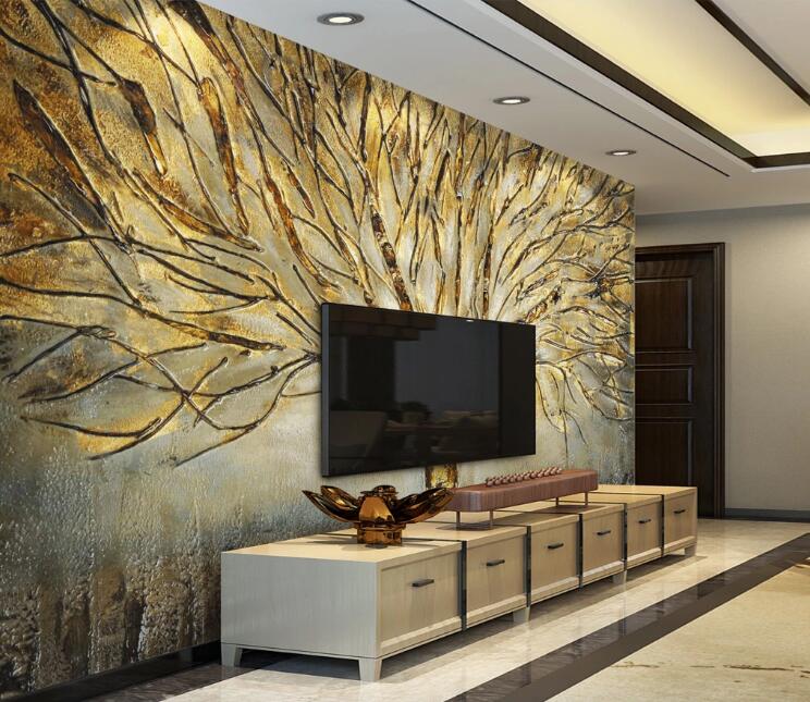 3D Embossed Tree WG703 Wall Murals