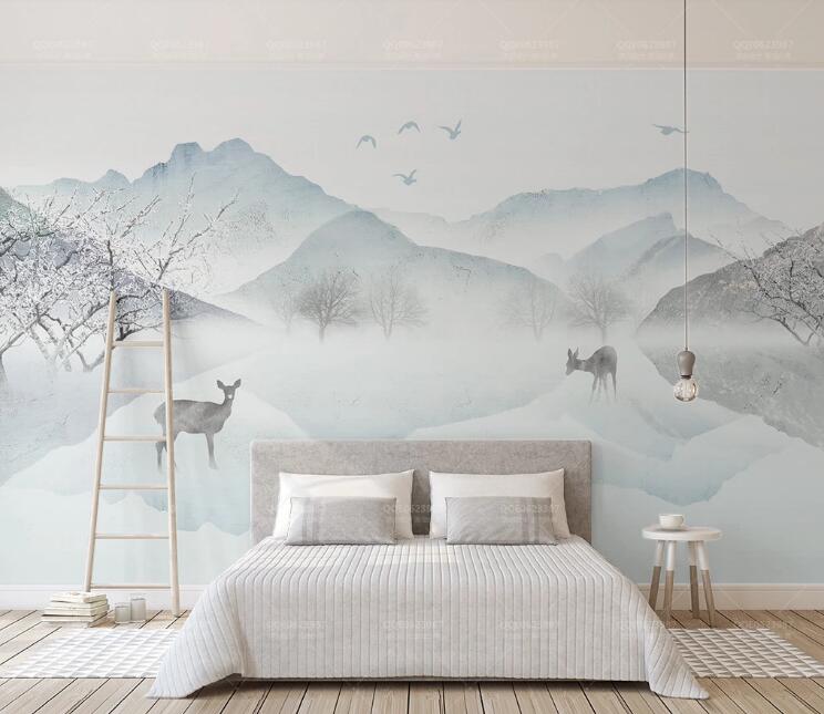 3D Misty Valley WG67 Wall Murals Wallpaper AJ Wallpaper 2 