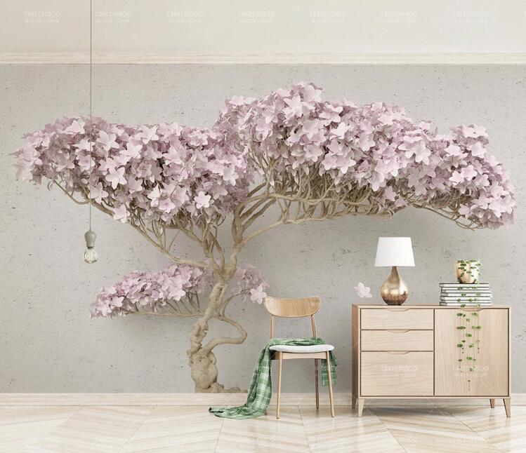 3D Pink Tree WC198 Wall Murals