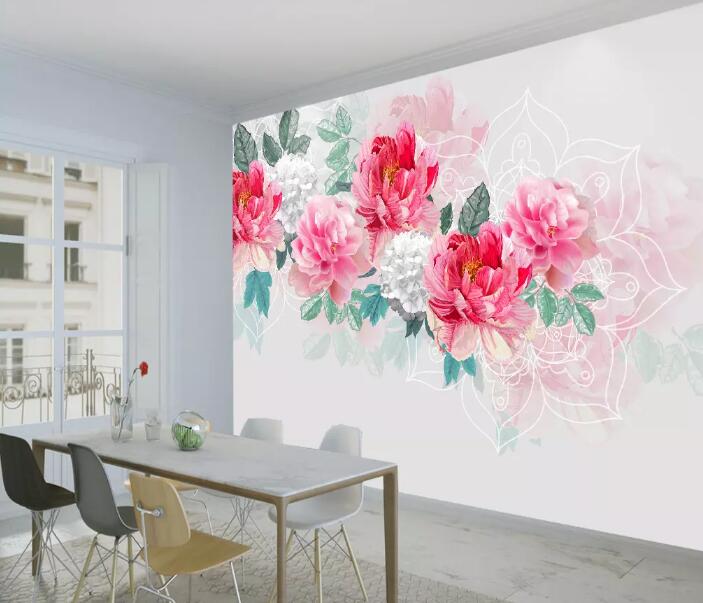 3D Rich Flower WG1015 Wall Murals